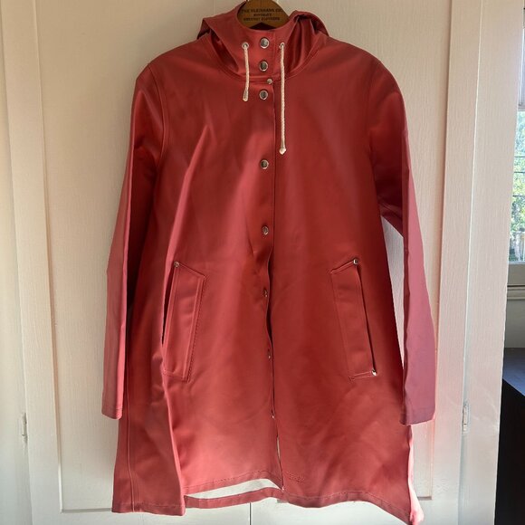 Used Stutterheim Pink Moseback Raincoat (Sz XS) - Picture 1 of 11